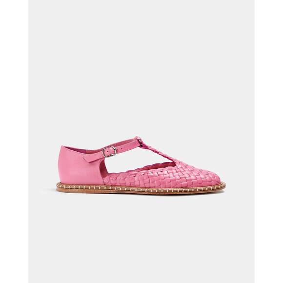 NAGUISA Shoes - NEW NAGUISA women's fragaria woven t-strap shoes in pink
